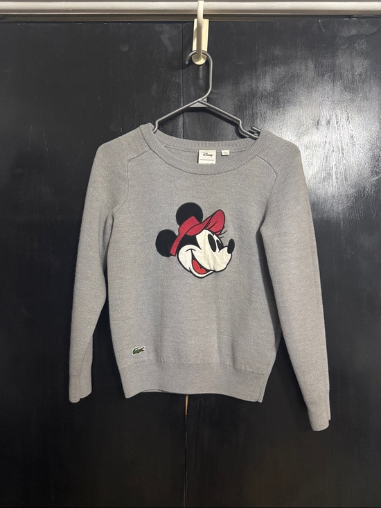 Lacoste Sweaters - Disney x Lacoste Gray Mickey Mouse Crewneck Sweater